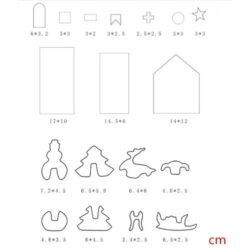 

18PCS 3D Christmas Cookie Cutter Set Stainless Steel Xmas Biscuit Mold Gingerbread House DIY Baking Pastry Tool Kitchen Toys