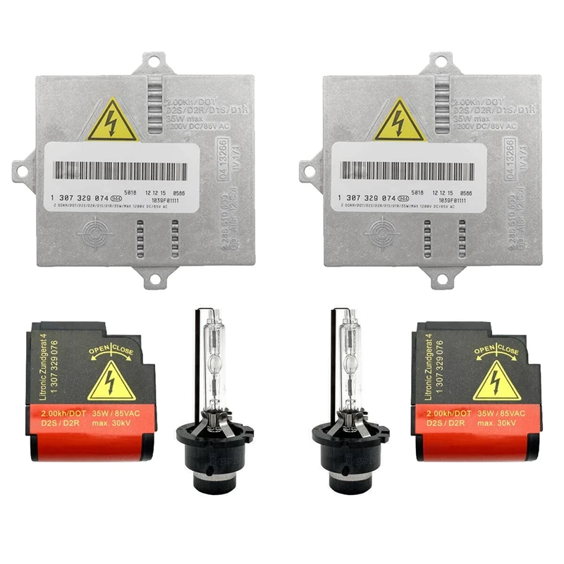 

1307329074 2 x для 02-07-BMW E46 E63 E64 X3 HID-фара, блок управления ксеноновым балластом с воспламенителем и комплект ламп D2S 4300K
