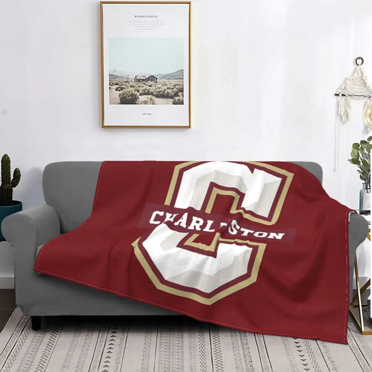 

The Charleston Cougars Blanket Bedspread Bed Plaid Bed Linen Bed Covers Plaid Blankets Picnic Bedspread