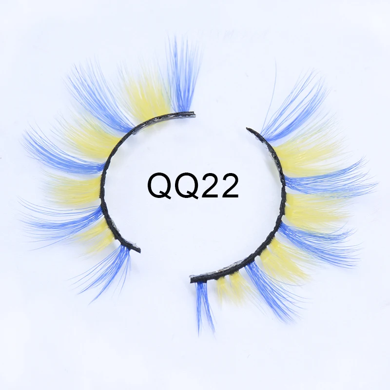 3D 5D красочные накладные ресницы искусственная норка радужные розовые фиолетовые