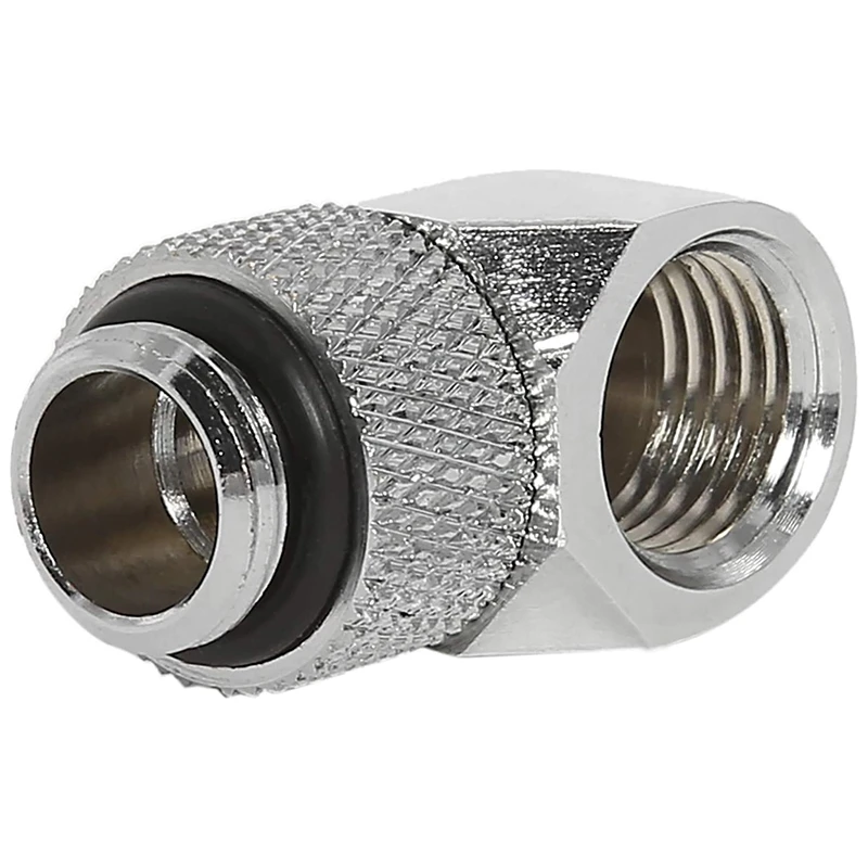 4 шт никелированный латунный Серебристый Хром G 1/4 дюйма штекер гнездо 90 градусов