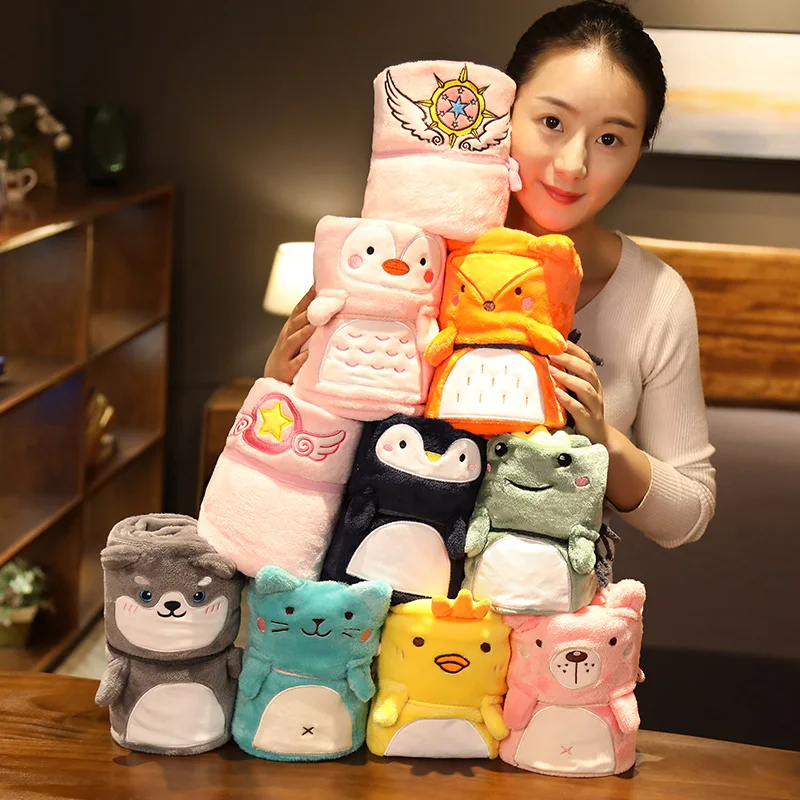 Милый плюшевый плащ с собачкой хаски 1 шт. мягкий изображением мультяшных