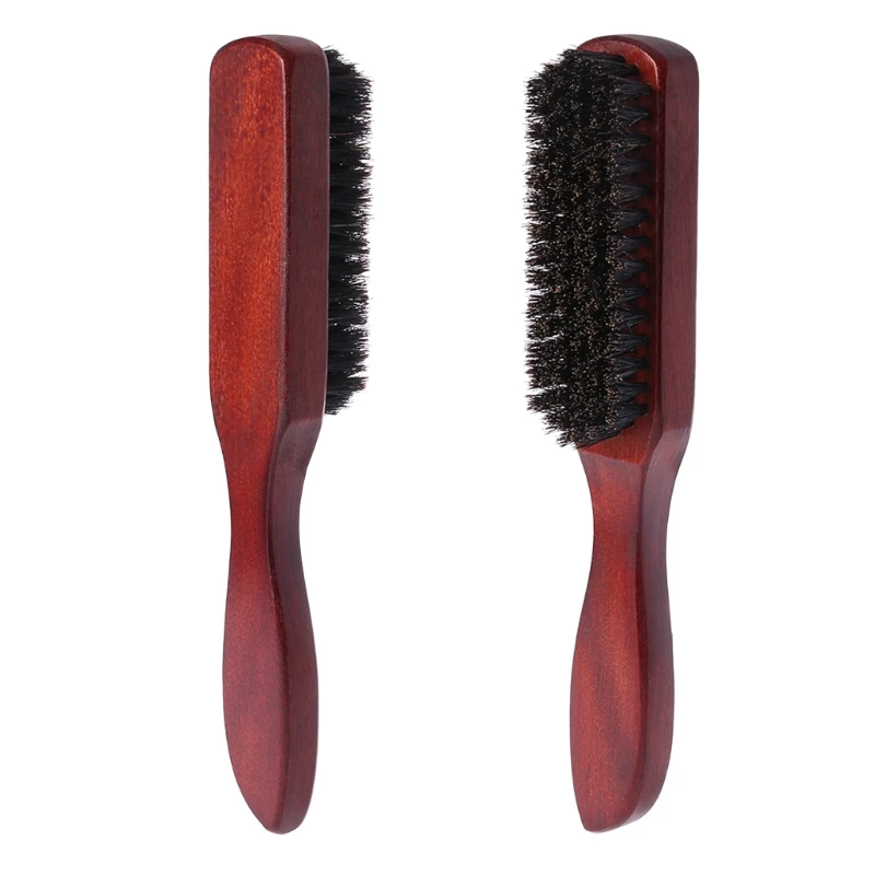 

Hair Brush Wood Handle Boar Bristle Beard Comb Styling Detangling Straightening 50JF
