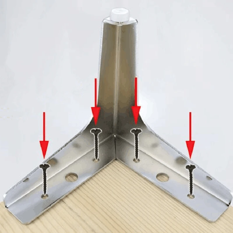 

4 Pieces Of Triangular Metal Furniture Legs Support Silver Coffee Table Legs Sofa Legs Furniture Accessories Foot Bed Riser