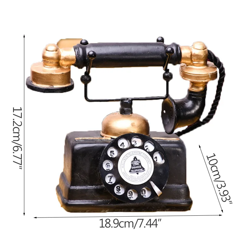 Strongwell Vintage Antique Telephone Model Retro Cafe Bar Window Decor Props Display Home Decoration Modern Living Room Gift | Дом и сад