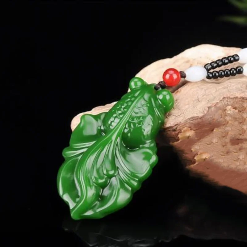 Китайская зеленая Нефритовая Золотая рыбка нефритовая подвеска ювелирное