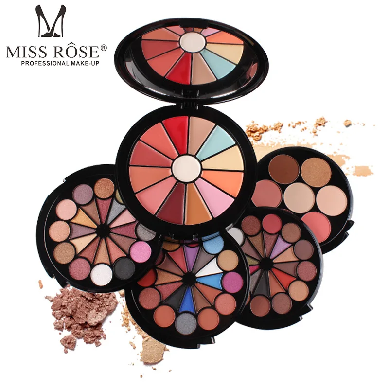 Miss Rose набор для макияжа полное профессиональное зеркало 72 оттенка матовое