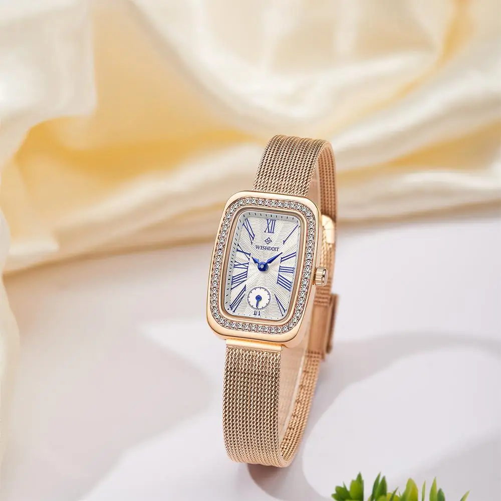 

2020 WISHDOIT New Ladies Watch Casual Fashion Quartz Watch Ladies Top Brand Luxury Waterproof Female Clock Relógio feminino