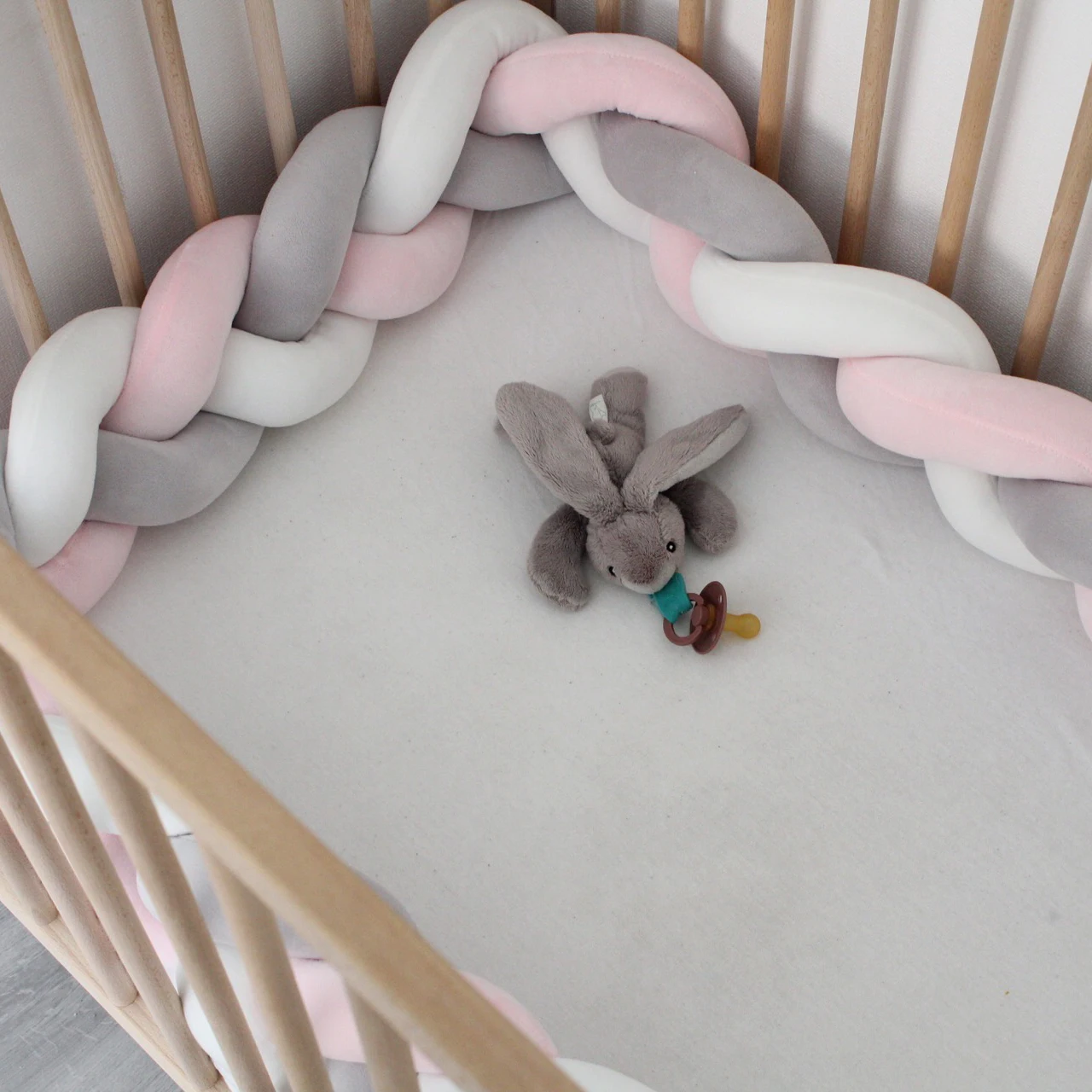 Мягкая плетеная подушка для детской кроватки 2 м/3 м бампер с узелком плюшевая