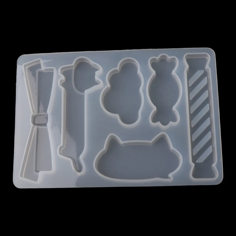 

Crystal Epoxy Resin Mold Hair Clip Barrette Casting Silicone Mould DIY Crafts Jewelry Hairpin Making Tool