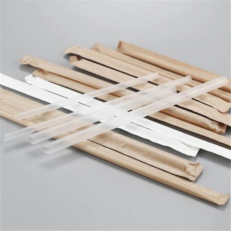 Новые прозрачные трубочки из полипропилена индивидуально упакованные соломинки