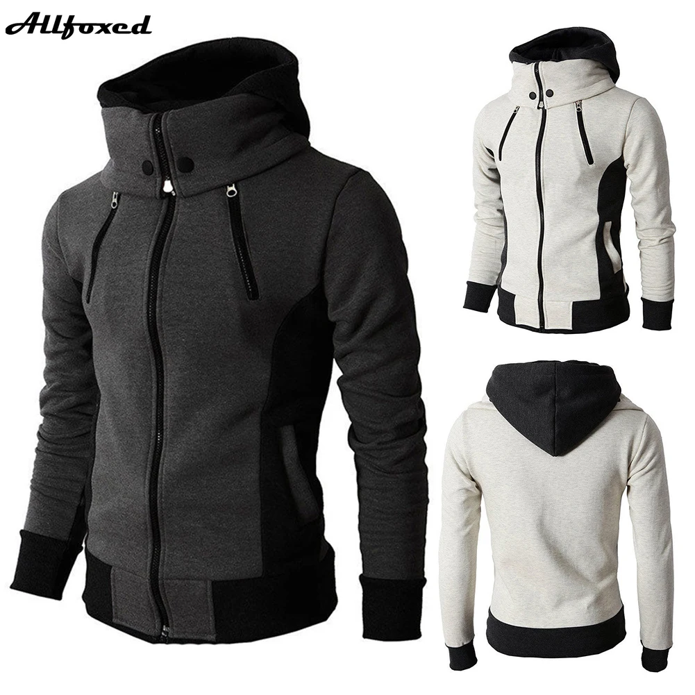 

Scarf Collar Jackets Men Jackets Autumn Winter Casual Fleece Coats Bomber Jacket Fashion Hooded Male Outwear Slim Fit Hoody