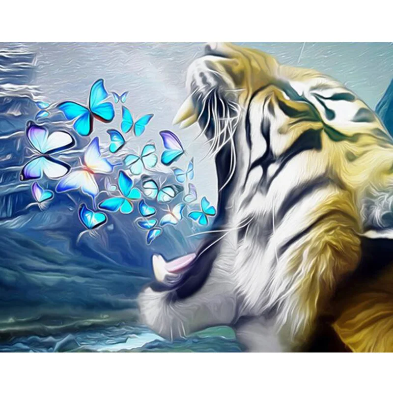 Алмазная 5D картина сделай сам с животными бабочками квадратными/круглыми