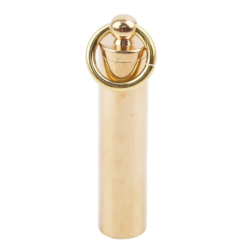 

1pc Outdoor Handmade Vintage Pure Brass Whistle Survival Supplies Camping Outdoor Water Sport Rescue Survival