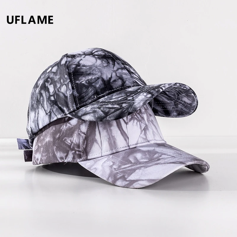 

Кепка UFLAME мужская хлопковая, модная бейсболка в американском стиле, в стиле хип-хоп, с козырьком для отпуска, с рисунком граффити
