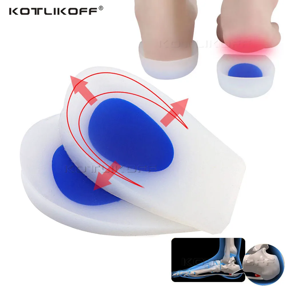 Unisex Plantar Fasciitis Insoles Medical Silicone Gel Insert Soft Elastic Heel Cup Shoes Pads Relief Spur Foot Pain Cushion | Обувь