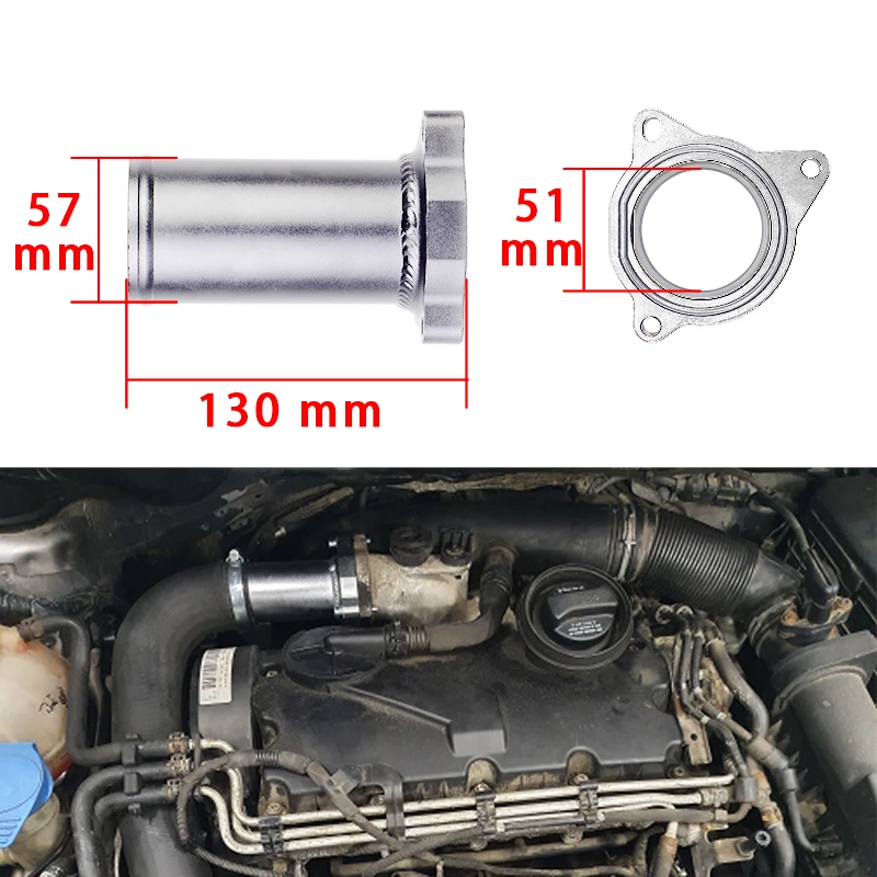 free shipping 57MM EGR Valve Replacement Pipe suit for aud1 seat Vvv 1.9 TDI 130/160 BHP 2.25&quot Diesel egr delete kits | Автомобили и