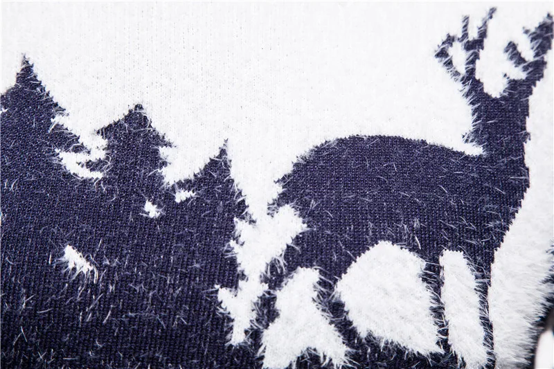 

2021 New Winter Christmas Sweater Christmas Tree Deer Print Mens Sweaters Casual O-neck Male Pullovers Slim Sweaters Pull Men