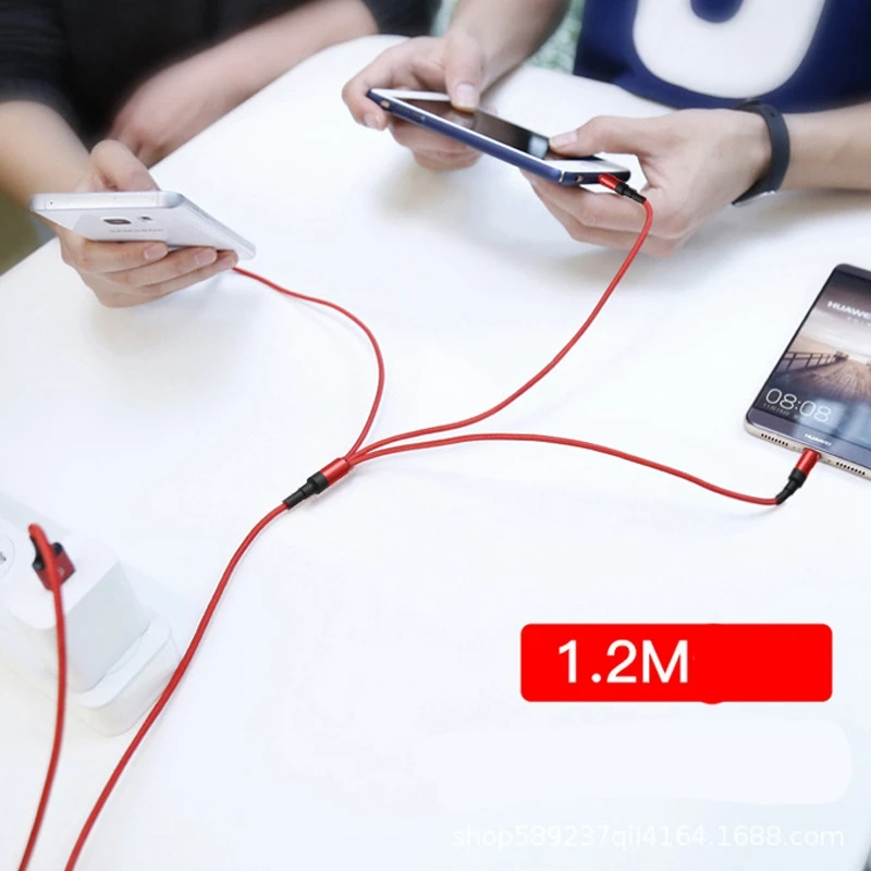 Lenyes 3 в 1 USB кабель 120 см для мобильных телефонов Micro V8 type C зарядные устройства линия