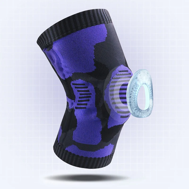 

1pc Knee Pad Sleeve Fitness Compression Knitted Leg Support Patella Protector For Outdoor Gym Weight Lifting Basketball
