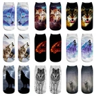 Новые носки с 3D-принтом волка, носки с животными, модные носки унисекс с мультяшным рисунком, Женские Смешные фотоноски для мужчин и женщин