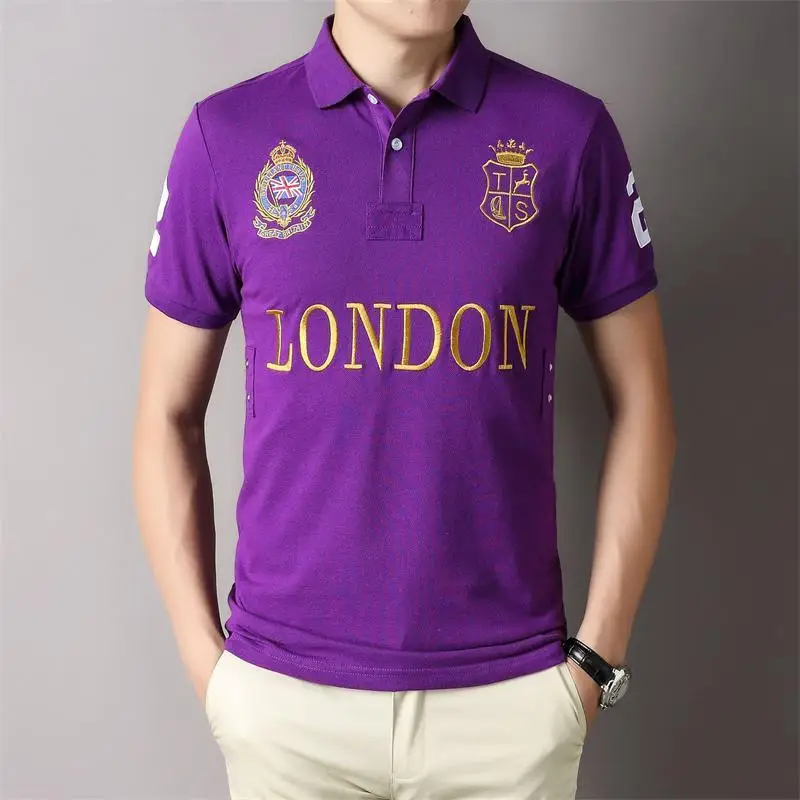 

Men's Embroidery Cotton Sports Breathable 2022 Summer Casual Tops Short Sleeves High Quality Men Slim Polo Shirt Homme Brand