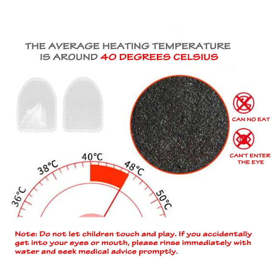Одноразовые стельки с автоматическим подогревом теплые для мужчин и женщин