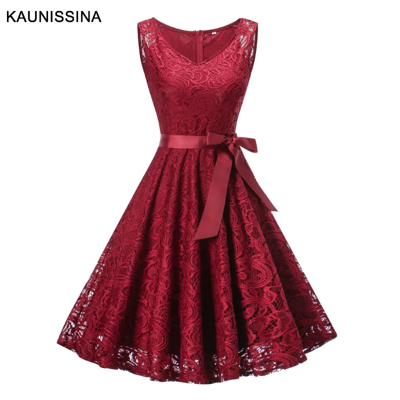 Новое Женское коктейльное платье KAUNISSINA Элегантные короткие женские винтажные