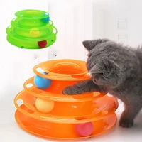 3 levels cat tree toys for cats product pet accessories goods supplies tower kitten training amusement plate triple disc ball