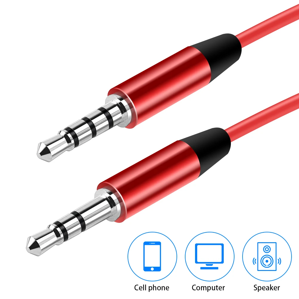 

Jack 3.5 mm Audio Extension Cable for Huawei P20 iPhone MP3 Stereo 3.5mm Jack Aux Cable for Headphones Xiaomi Redmi 5 plus PC