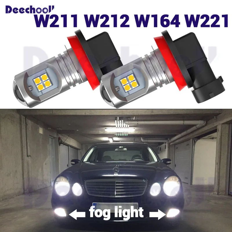 2x7 2 W -Real 12SMD 3030 Canbus светодиодный ные Противотуманные фары для Mercedes-benz Mercedes W211 W212 W164