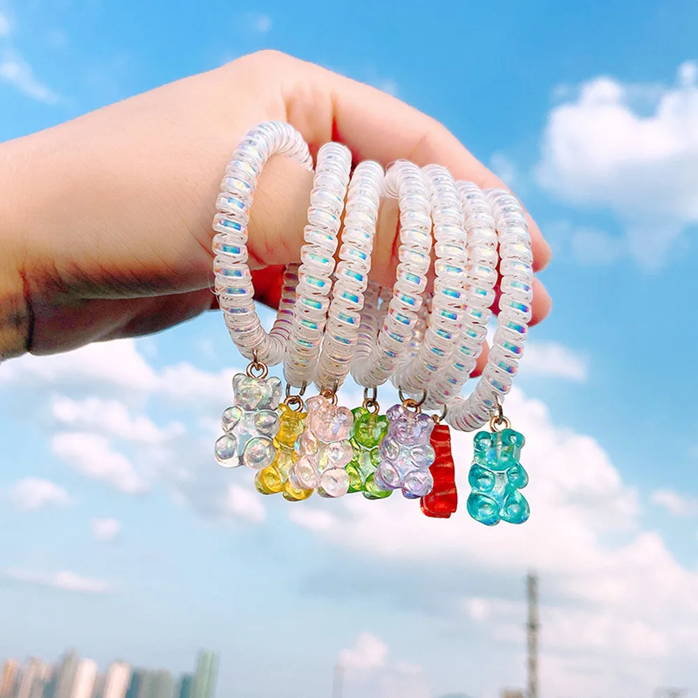 

1 Pcs Elastic Hair Bands for Women Hair Accessories Girl's Cord Spiral Hair Ties Ponytail Holders Cute Hair Band Hair Rope