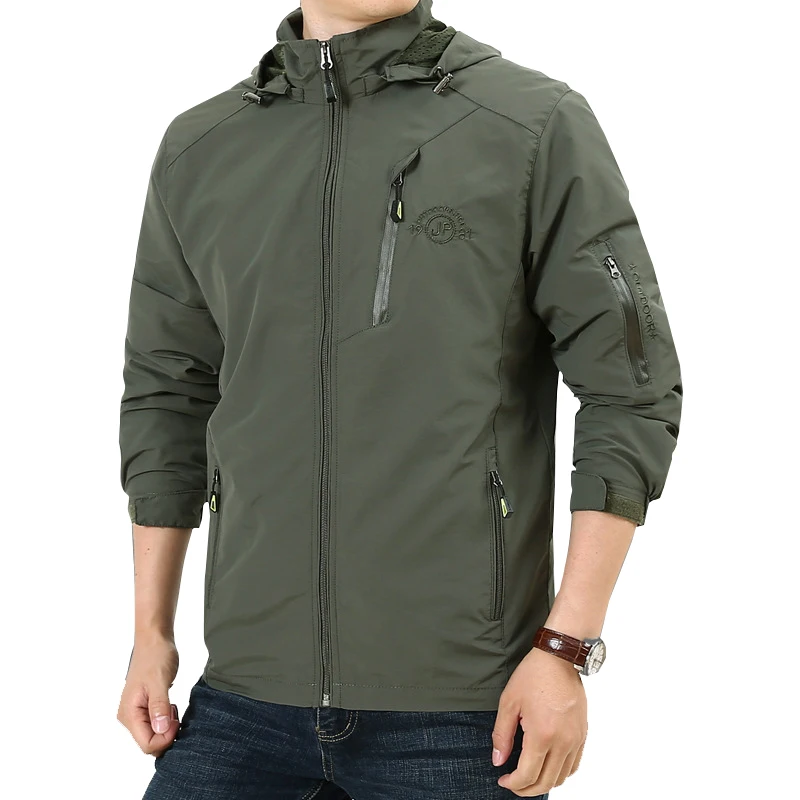 Мужская ветровка военная куртка приталенная мужская повседневная