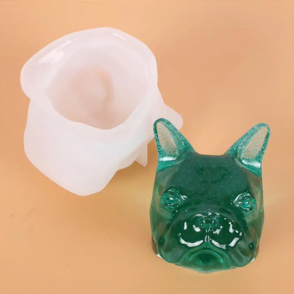 Силиконовая форма в виде французского бульдога большой средний маленький размер