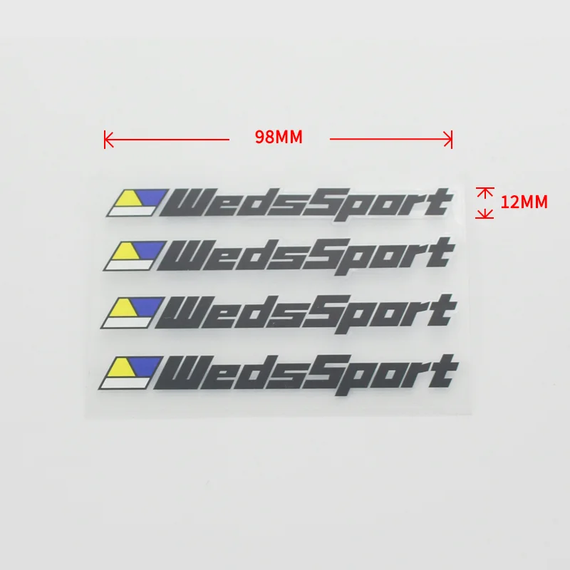 

4 шт./компл. автомобильный Стайлинг JDM наклейка на колесо WedsSport RACING ПВХ украшения обод шины наклейки водонепроницаемые