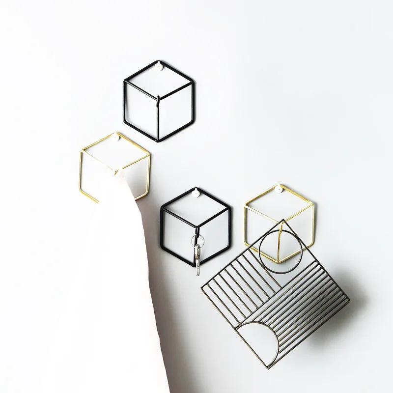 Скандинавском стиле шестиугольник дизайнерские шлепанцы Цвет золотой гладить Art