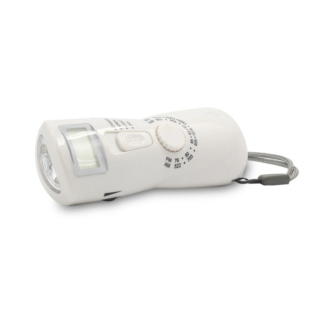 Mini Emergency torch Portable Hand Crank Dynamo Power Supply AM / FM Radio With Flashlight Compass for Camping | Электроника