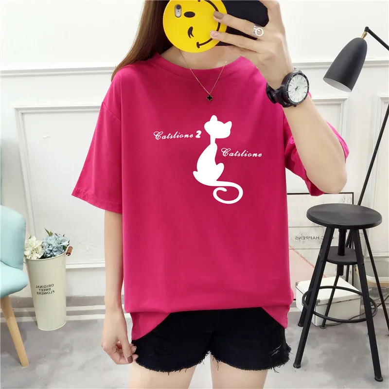Женская футболка с короткими рукавами большого размера 2020 тонкая рубашка и