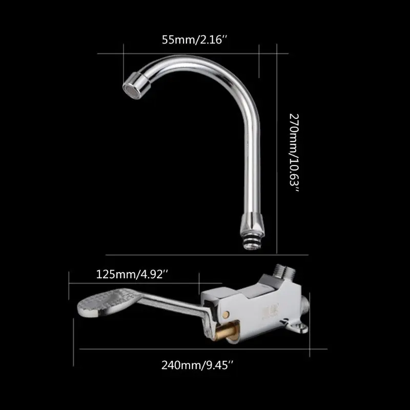 

2021 NEW Foot Pedal Control Valve Faucet Kitchen Sink Water Tap Vertical Basin Switch