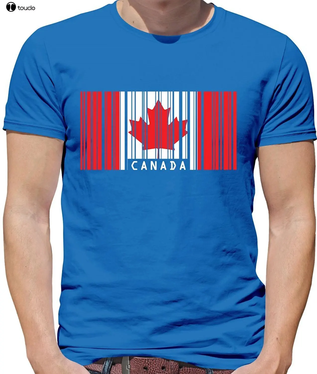 Летняя футболка для мужчин Высококачественная в стиле Канады с флагом и