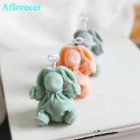 3d cartoon rabbit soap mold cake decorating tools 3d easter buuny candle moulds soap making tools