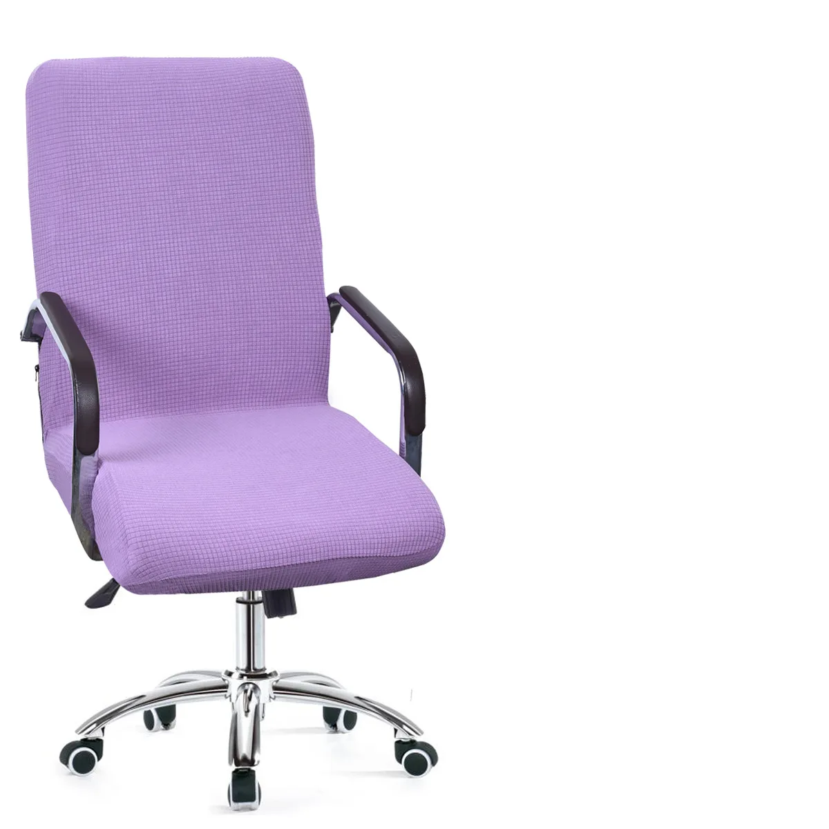 Purple 9 цветов современный спандекс чехол на компьютерное кресло из полиэстера и эластичной ткани чехол для офисных стульев легко моющийся съемный - Цвет: Purple
