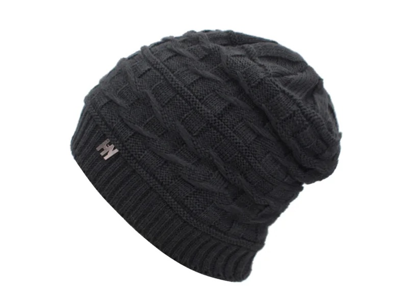 Брендовые зимние вязанные шапочки Skullies Beanies мужские зимние шапки для мужчин женская шапка-маска теплая Толстая Мужская однотонная зимняя шапка