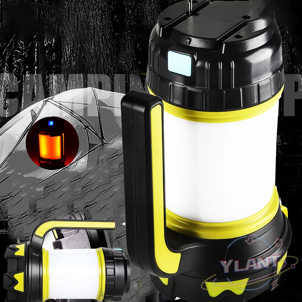 

Портативный светодиодный фонарь Ylant для кемпинга, рабочее освещение для наружной палатки, ручной фонарь с USB-зарядкой, водонепроницаемый по...
