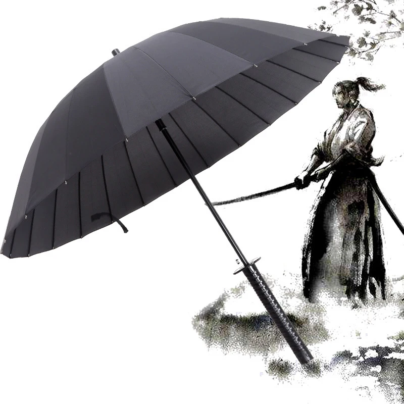 

Японский Зонт самурая, прочный Ветрозащитный полуавтоматический длинный зонт, большие мужские и женские деловые зонты, мужские зонты