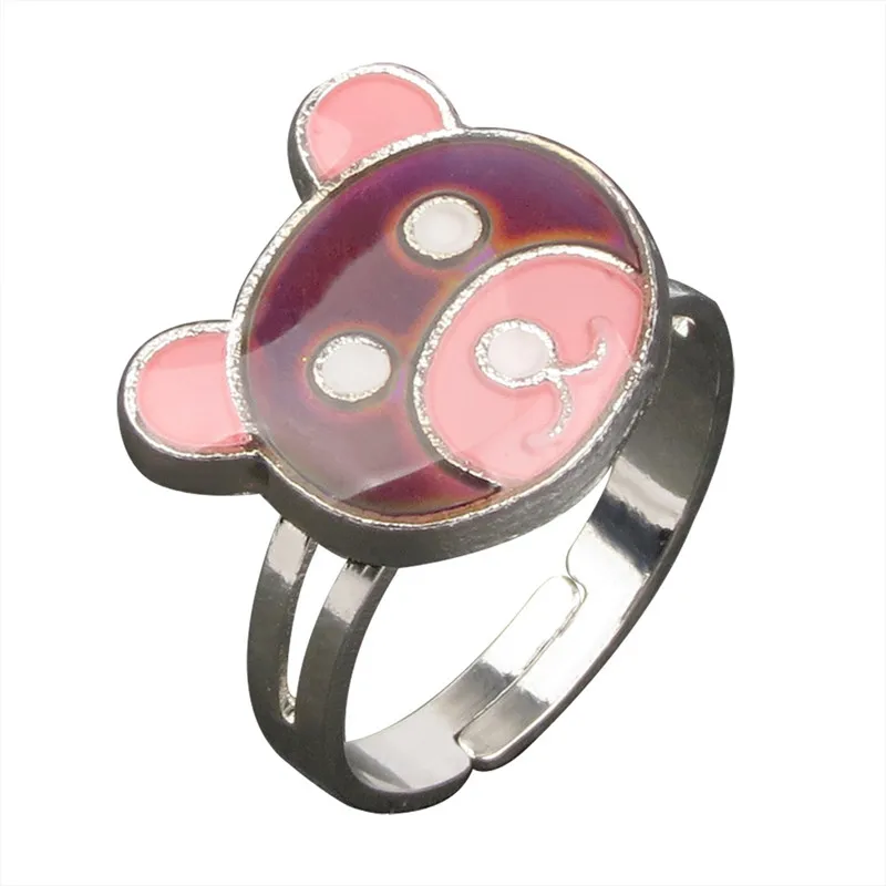 Милые Мультяшные кольца в виде головы медведя детские подарки на день рождения