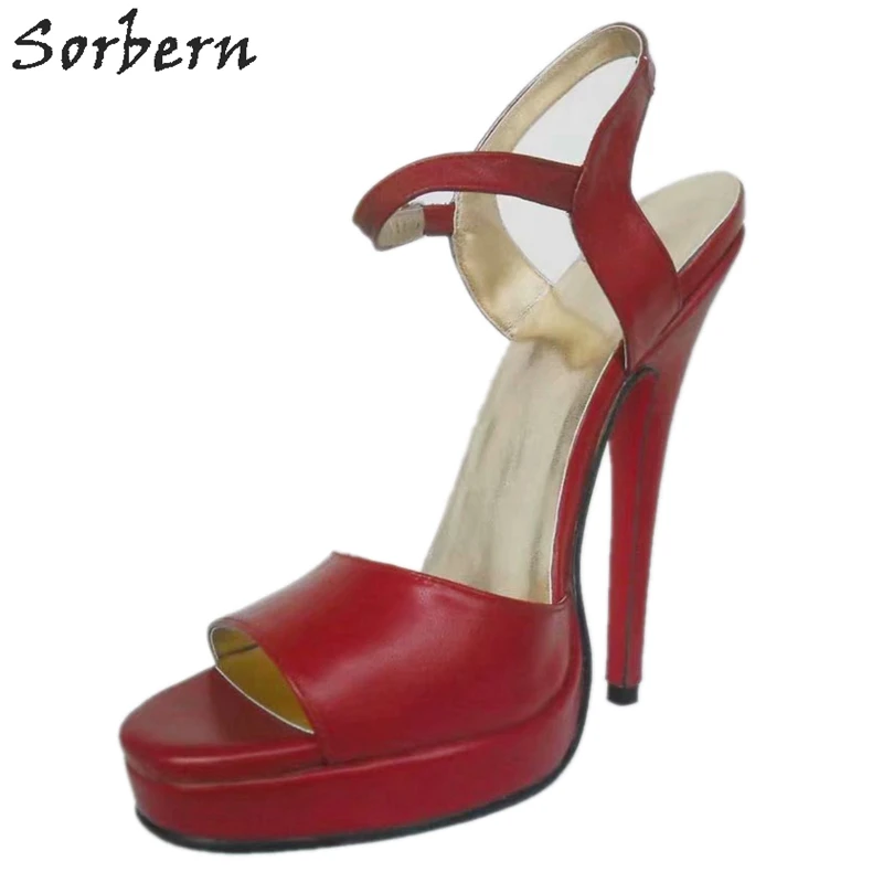 Женские босоножки на высоком каблуке 16 см из натуральной кожи|Боссоножки и