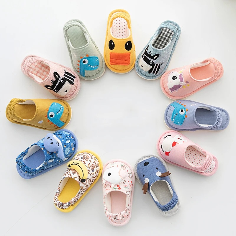 Детские Нескользящие шлепанцы Детская домашняя обувь для девочек и мальчиков