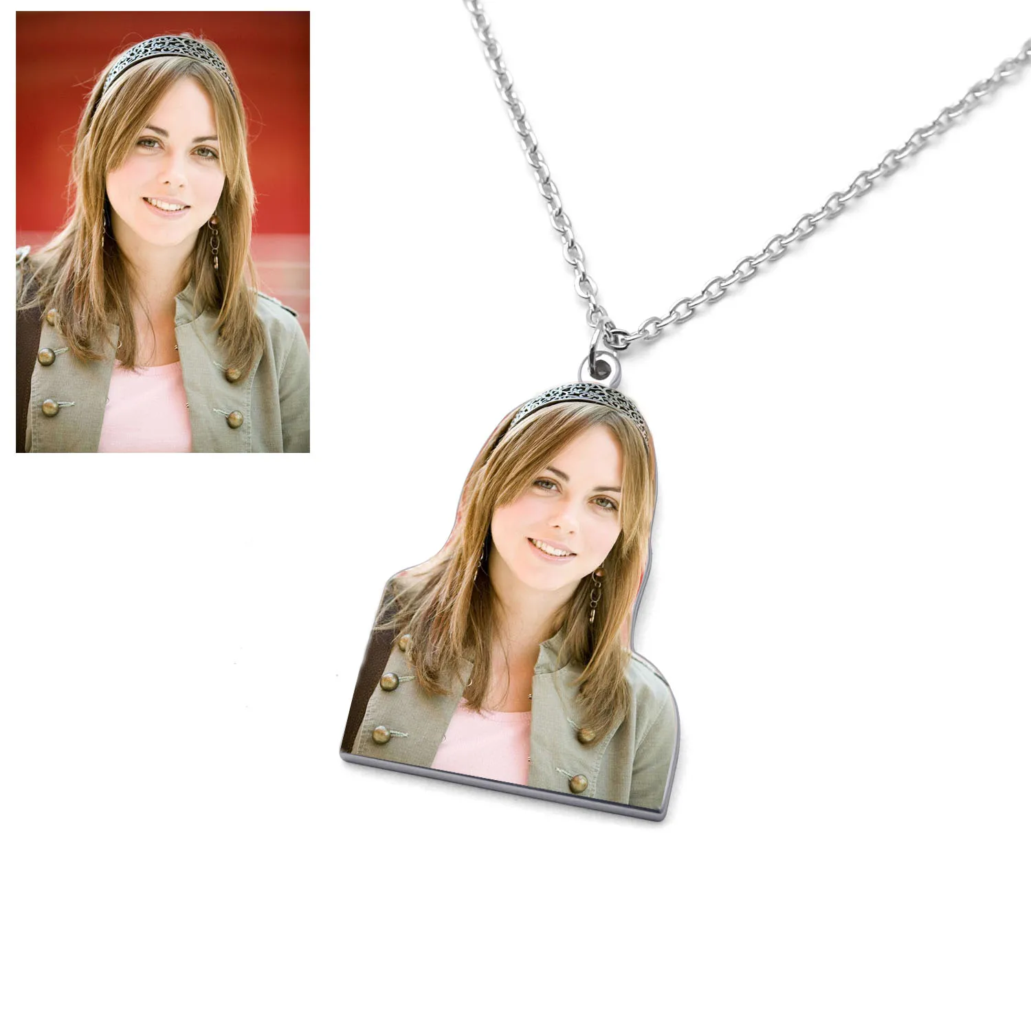 Ожерелье для домашнего питомца на заказ с фото имя собаки ювелирное изделие