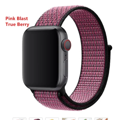 38 Ремешок для наручных часов Apple Watch 4 серии 3/2/1 38 мм 42 мм мягкий нейлон дышащий сменный ремешок Спортивные петли для наручных часов iwatch серии 4 40 мм 44 мм - Цвет ремешка: 38